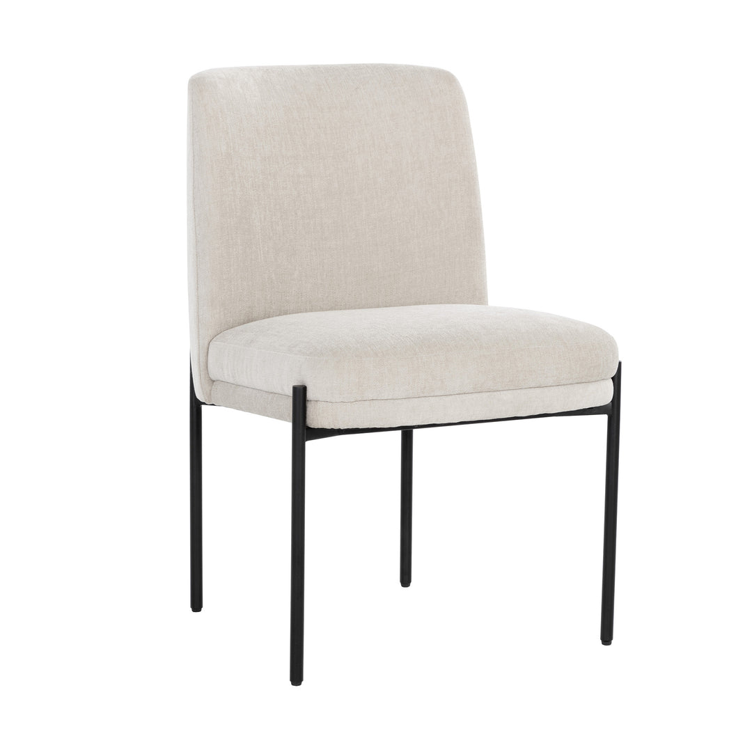 RICHIE DANNY IVORY BLACK DINING CHAIR - Main View