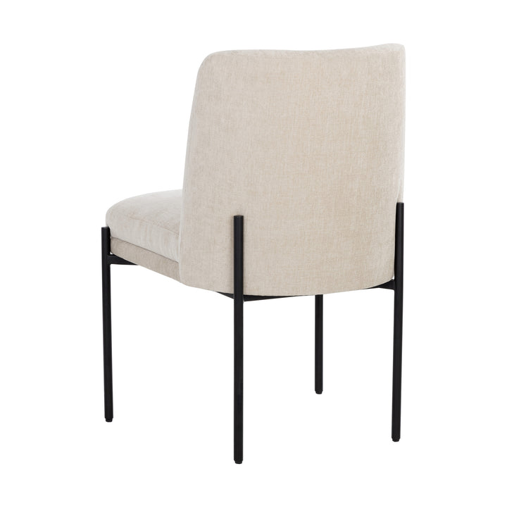 RICHIE DANNY IVORY BLACK DINING CHAIR - Back View