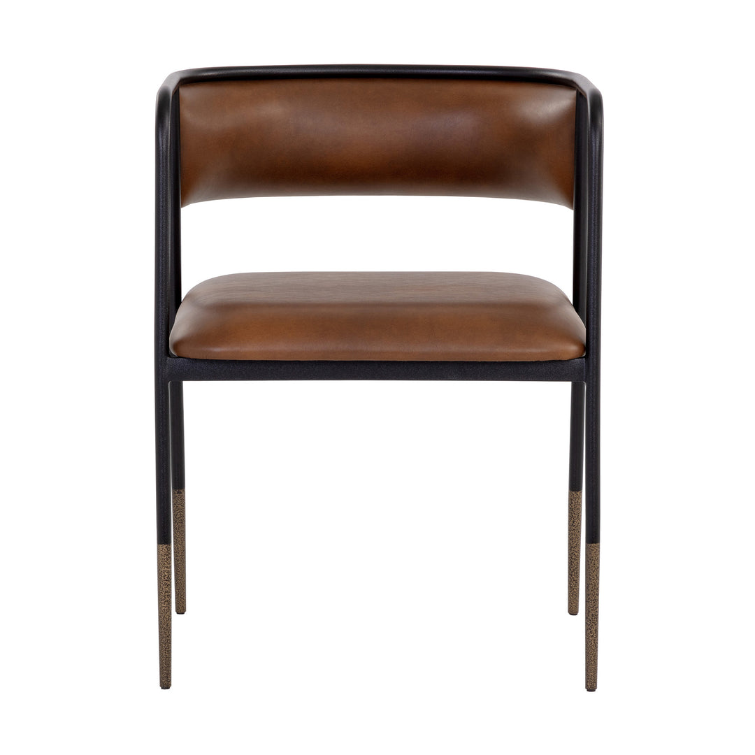 BRENAN DINING ARMCHAIR - BRAVO COGNAC - Main View