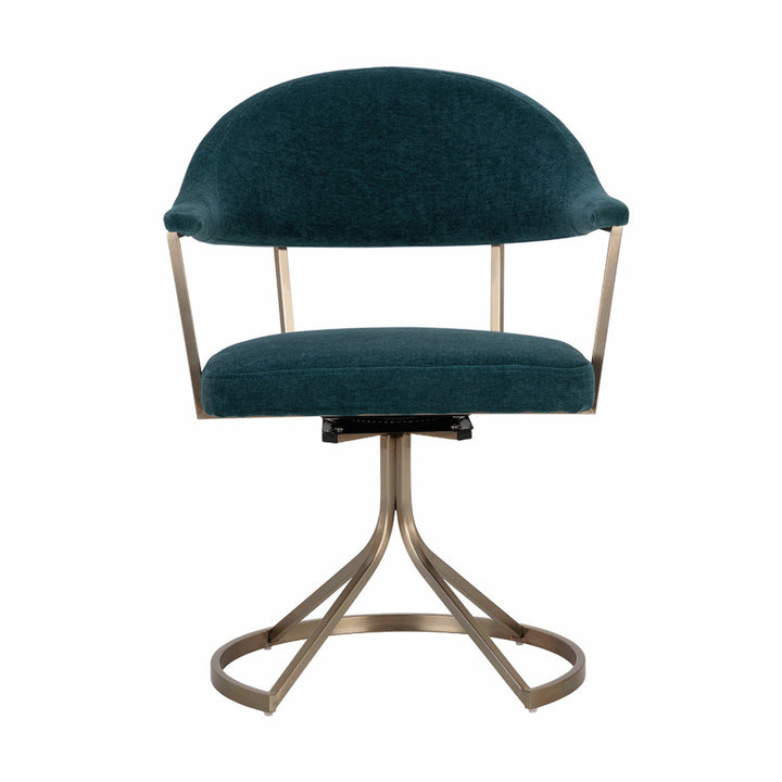 BEXLEY SWIVEL DANNY TEAL DINING ARMCHAIR - Main View