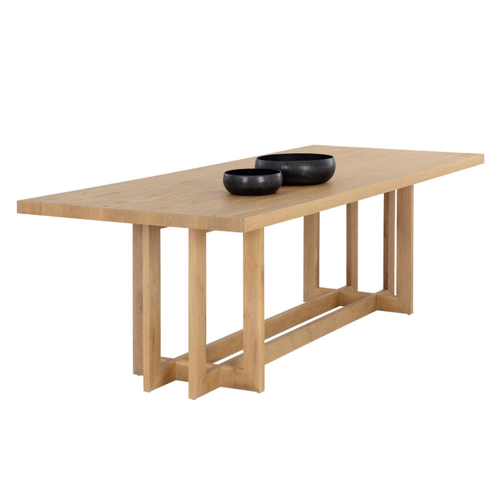 DISERA 96" DINING TABLE - NATURAL - FRONT VIEW