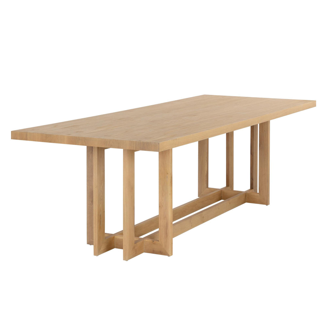 DISERA 96" DINING TABLE - NATURAL - FRONT VIEW