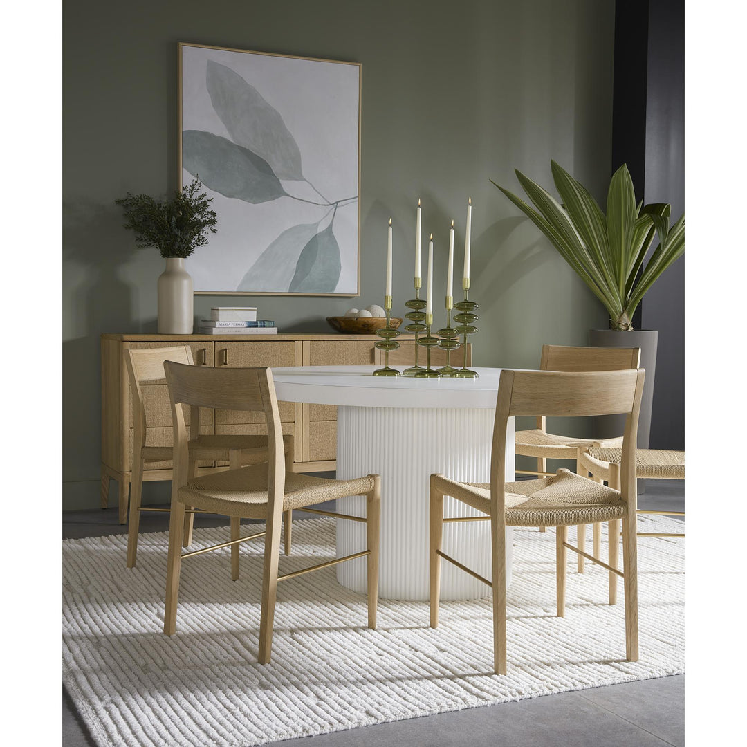 NICOLETTE 55" DINING TABLE - WHITE - ROOM VIEW