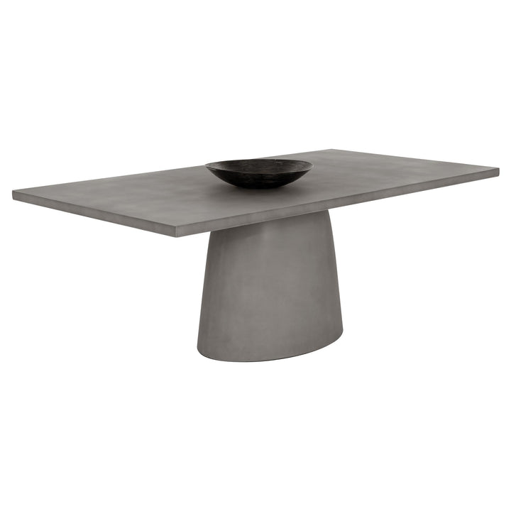 CAVALLINI 79" DINING TABLE - GREY - FRONT VIEW