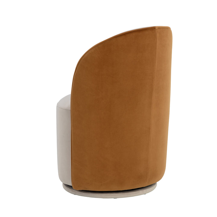 CAVOLI SWIVEL DINING CHAIR - MEG TAUPE - Back View