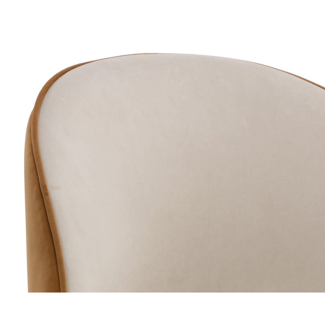 CAVOLI SWIVEL DINING CHAIR - MEG TAUPE - Closeup View