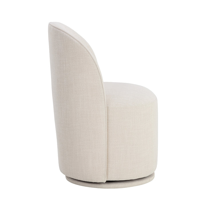 CAVOLI SWIVEL DINING CHAIR - EFFIE LINEN - Side View