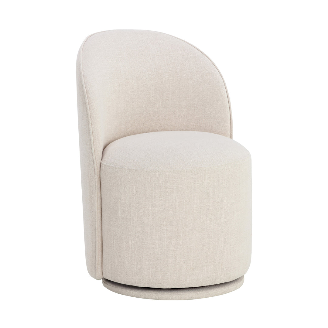 CAVOLI SWIVEL DINING CHAIR - EFFIE LINEN - Front View