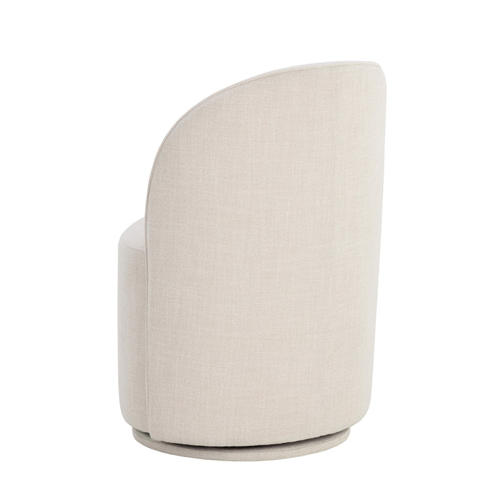 CAVOLI SWIVEL DINING CHAIR - EFFIE LINEN - Back View