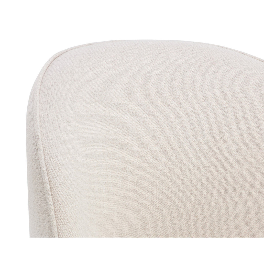 CAVOLI SWIVEL DINING CHAIR - EFFIE LINEN - Closeup View