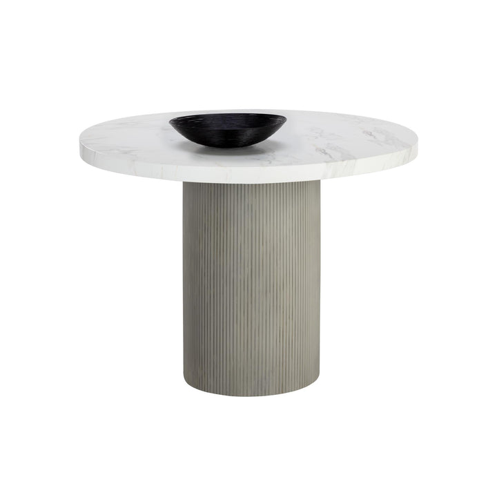 NICOLETTE 40" CONCRETE DINING TABLE - LIGHT GREY - SHOWCASE VIEW