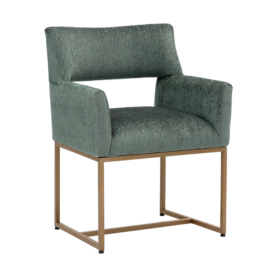 GRECO AURA TEAL DINING ARMCHAIR - Front View