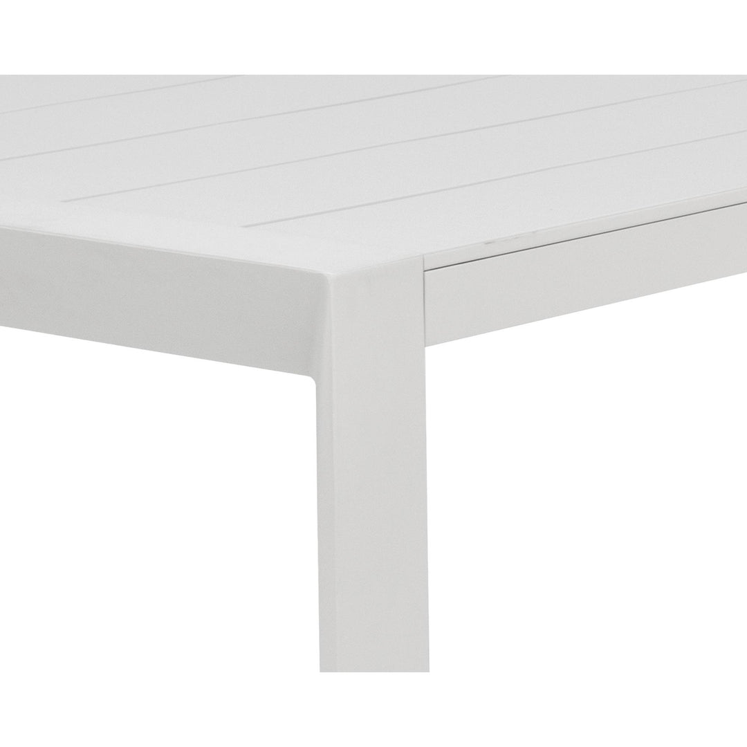 MERANO 90" DINING TABLE - WHITE - CLOSE VIEW