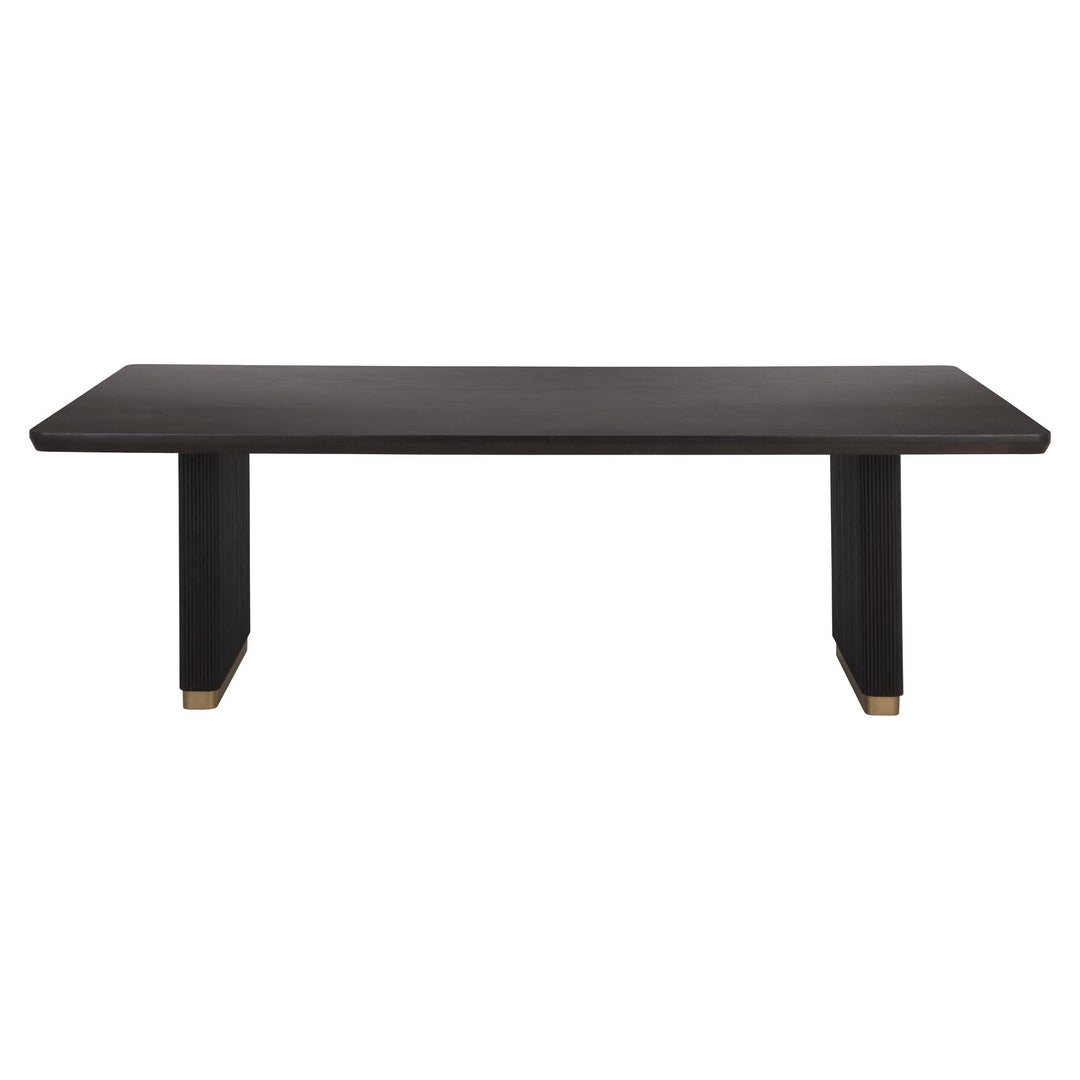 KALLA 96" RECTANGULAR DINING TABLE - CHARCOAL - FRONT VIEW