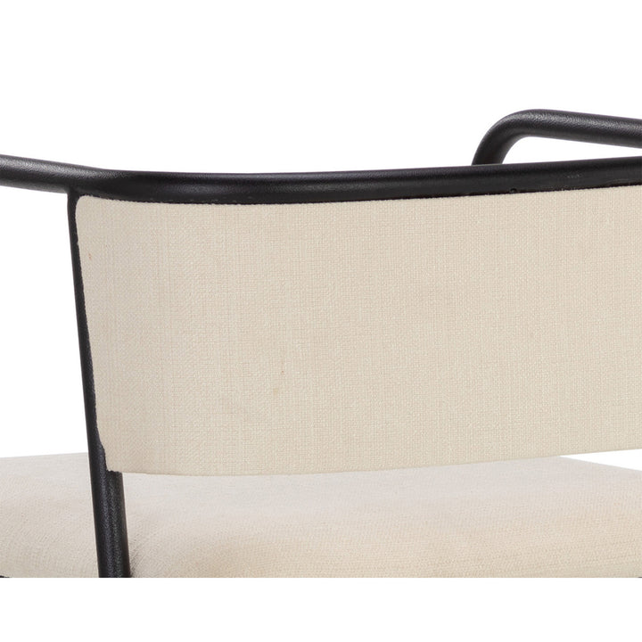 BRENAN DINING ARMCHAIR - ZENITH ALABASTER - Closeup View