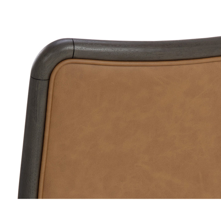 JENO DINING CHAIR - MILLIKEN COGNAC - Closeup View