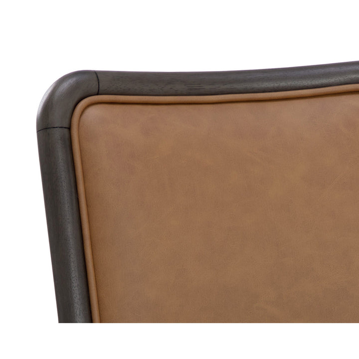 JENO DINING CHAIR - MILLIKEN COGNAC - Closeup View