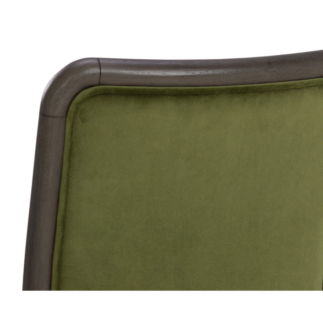 JENO DINING CHAIR - MEG OLIVE - Closeup View