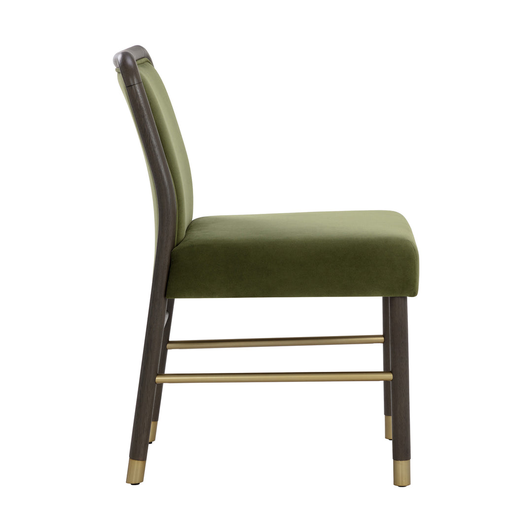 JENO DINING CHAIR - MEG OLIVE - Side View