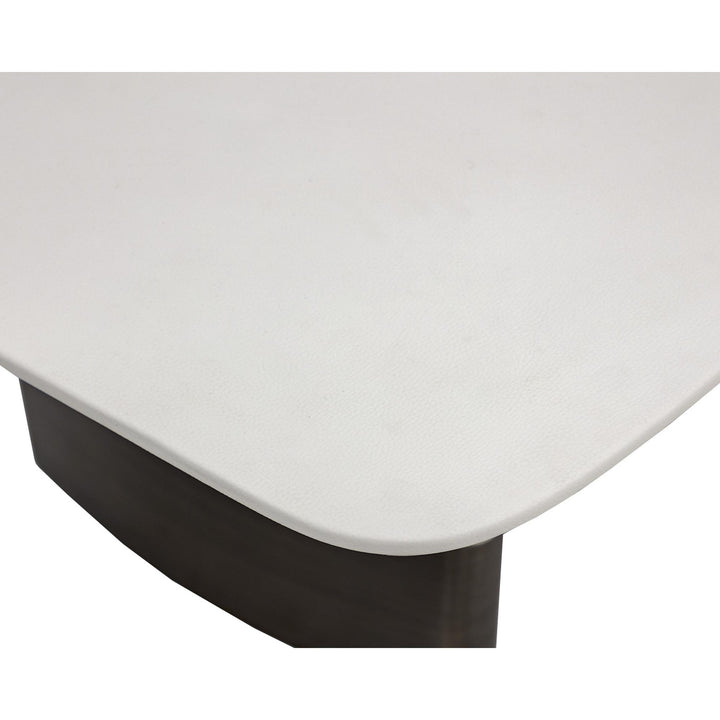 CALIDA 98" DINING TABLE - CREAM - UPPER VIEW