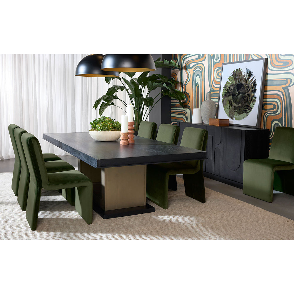 JUDSON 100" DINING TABLE - BLACK - ROOM VIEW