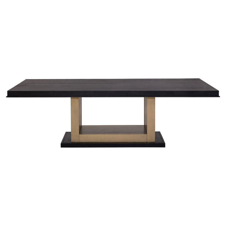 JUDSON 100" DINING TABLE - BLACK - FRONT VIEW