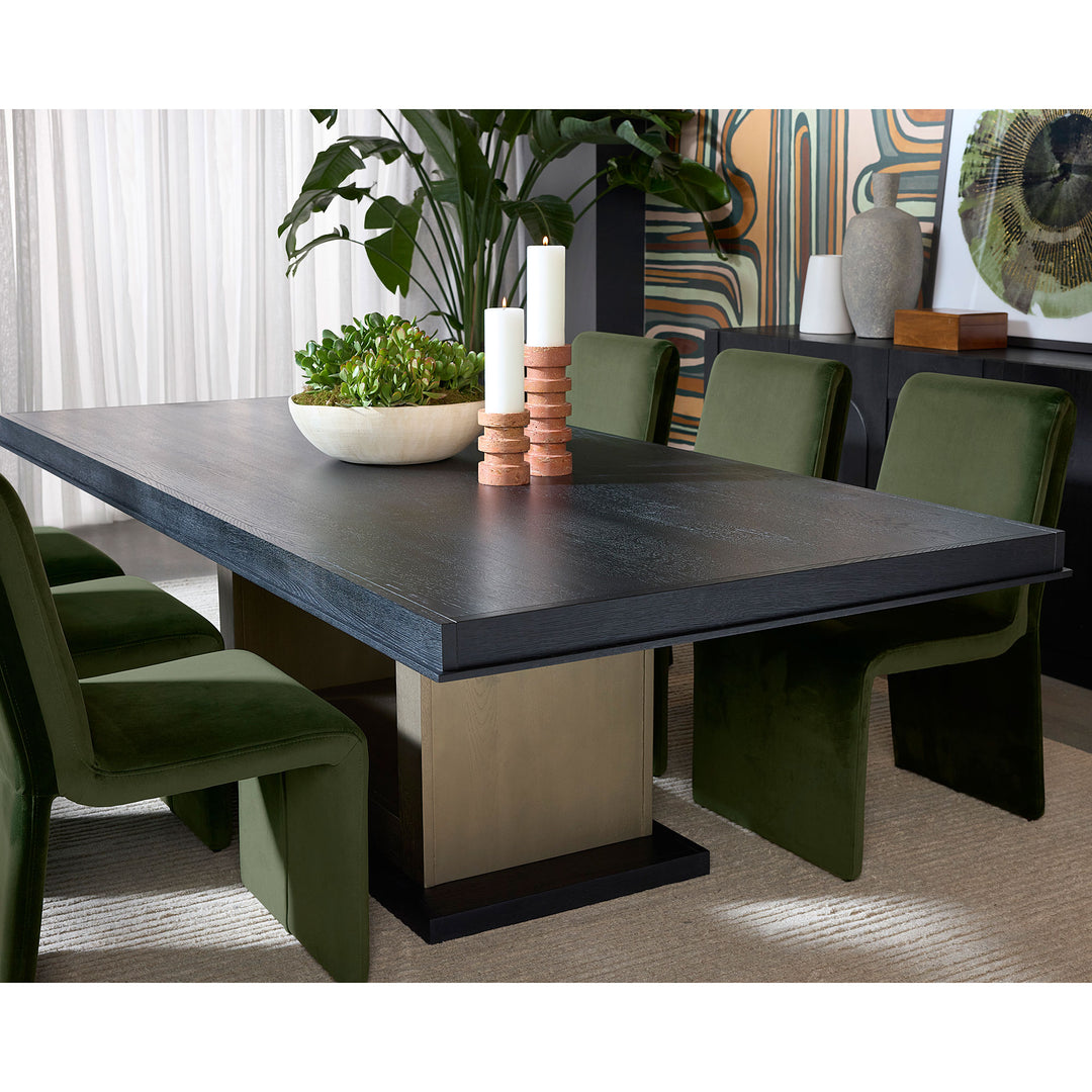 JUDSON 100" DINING TABLE - BLACK - ROOM VIEW