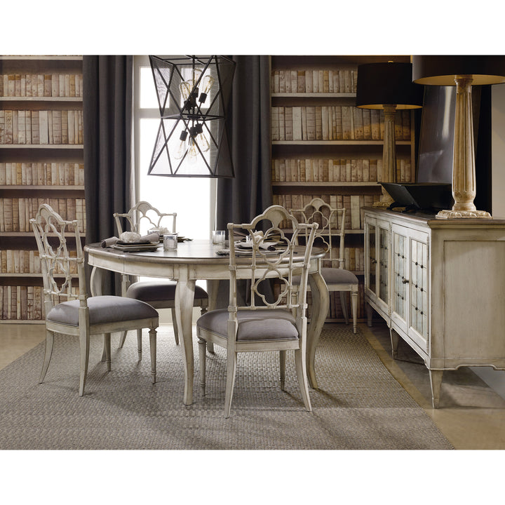 FOUR-DOOR WHITE CREDENZA - Room View