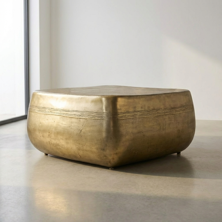 SAGUARO AGED BRASS ALUMINUM COFFEE TABLE