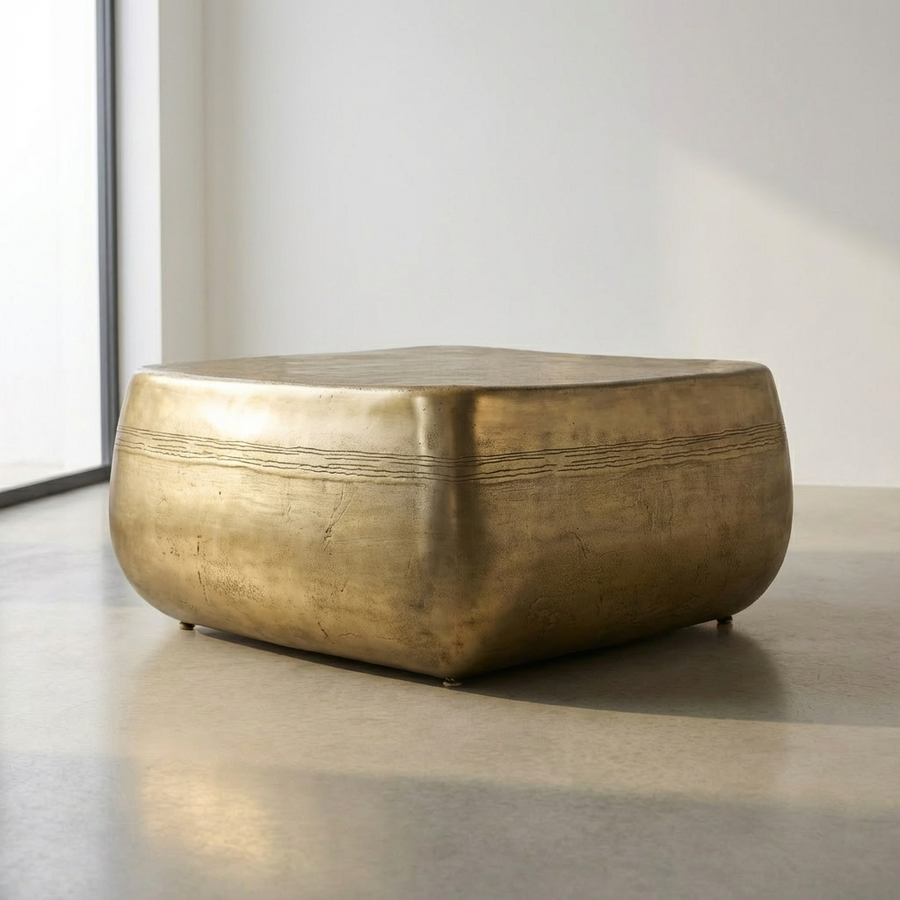 SAGUARO AGED BRASS ALUMINUM COFFEE TABLE