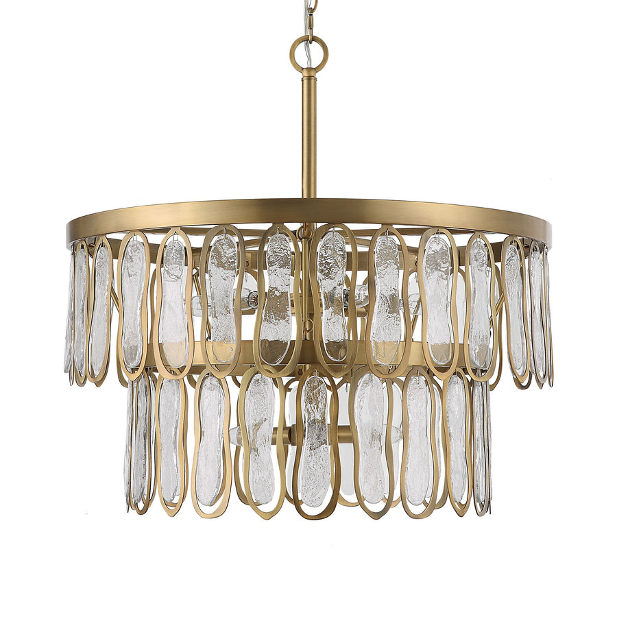 AURELIE 9 LIGHT ANTIQUE BRASS PENDANT