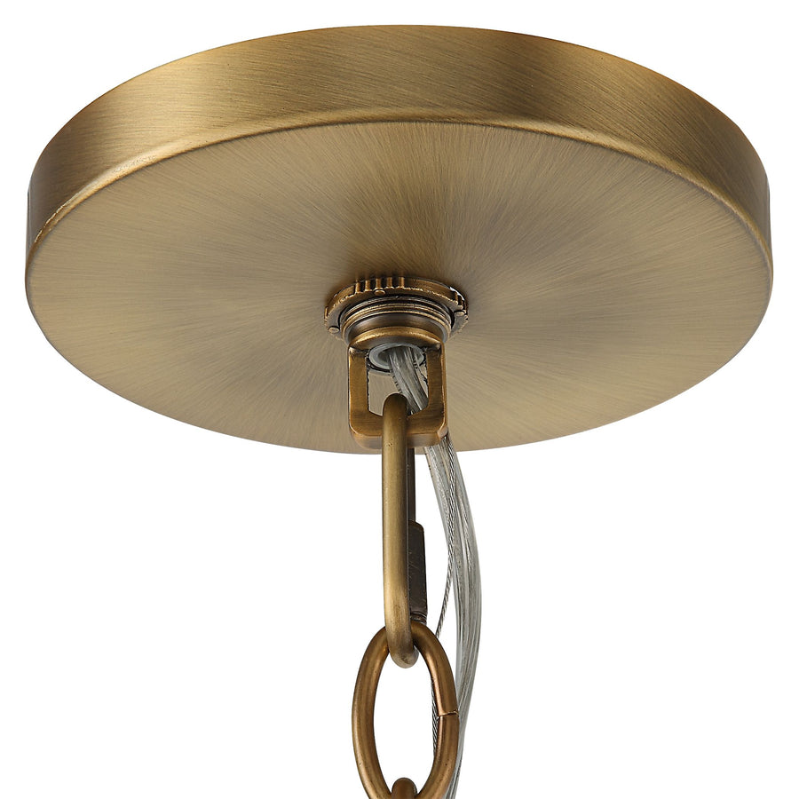 AURELIE 9 LIGHT ANTIQUE BRASS PENDANT