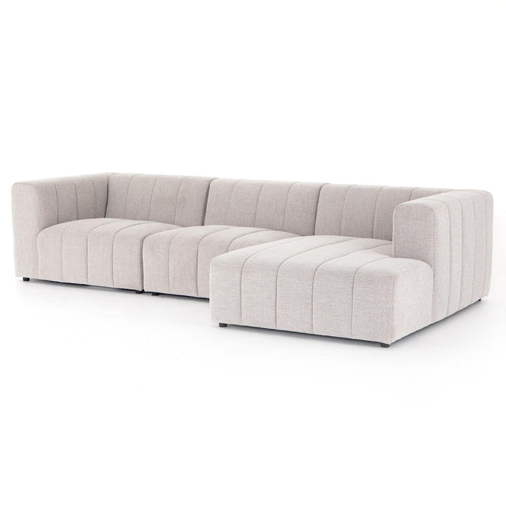 LANGHAM CHANNELED 3-PIECE SECTIONAL SOFA