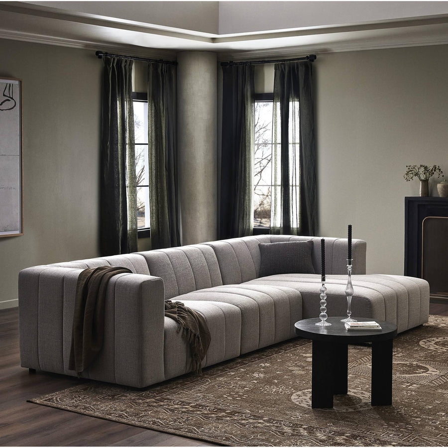 LANGHAM CHANNELED 3-PIECE SECTIONAL SOFA