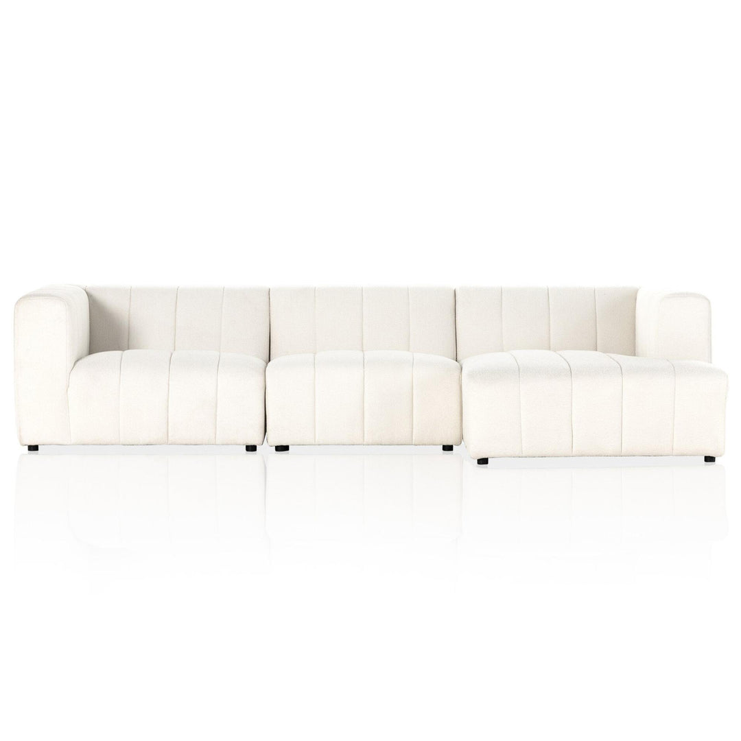 LANGHAM CHANNELED 3-PIECE SECTIONAL SOFA