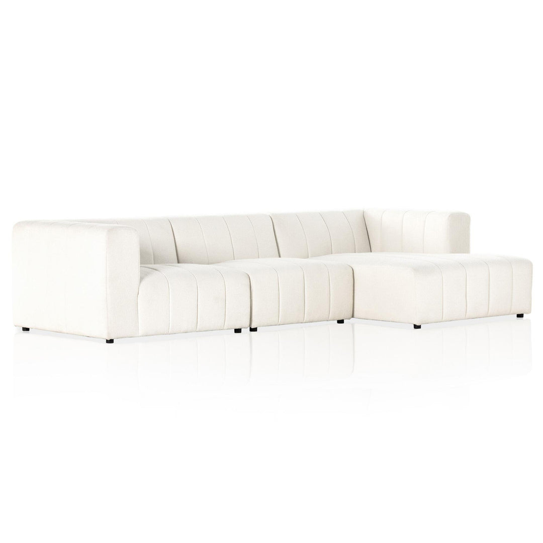 LANGHAM CHANNELED 3-PIECE SECTIONAL SOFA