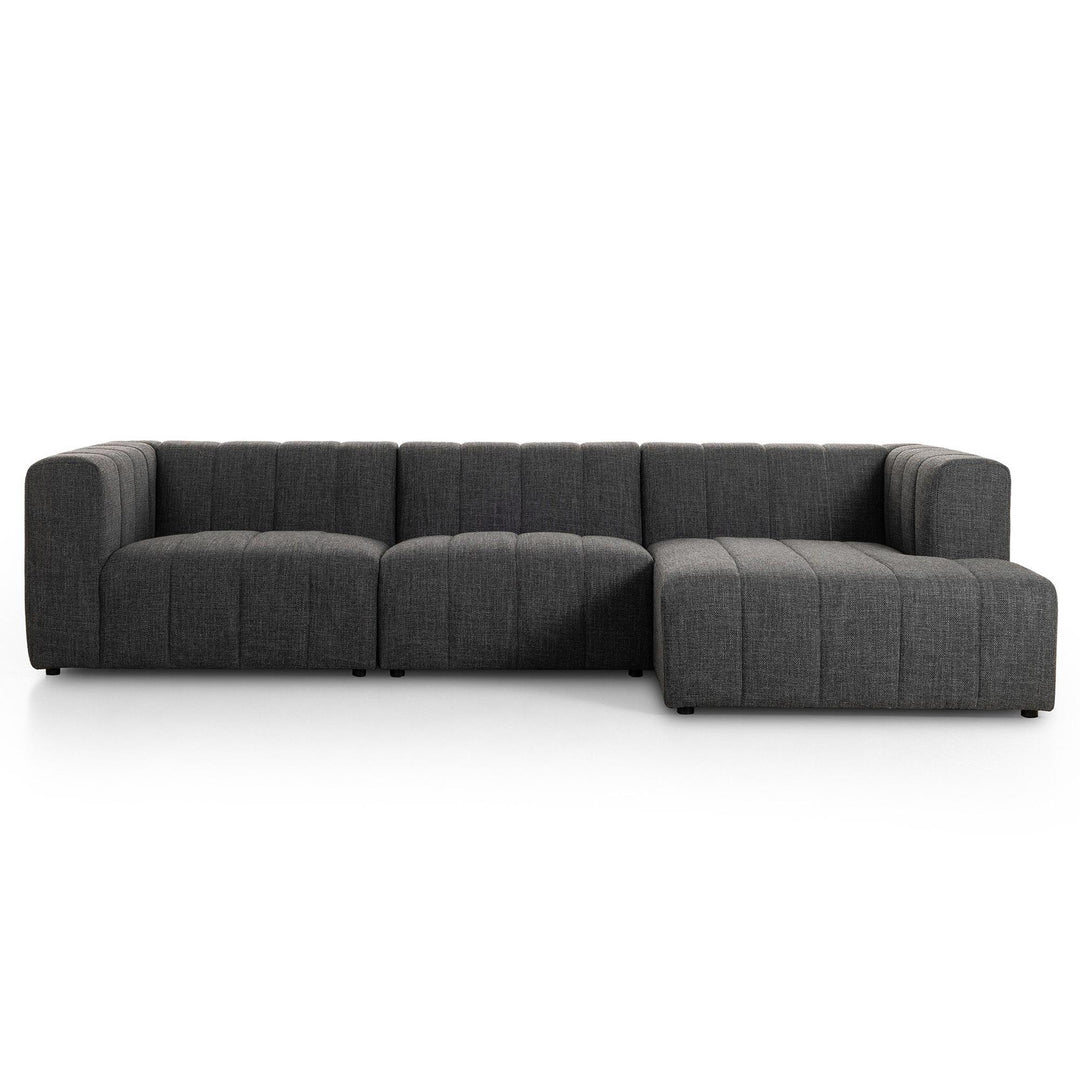 LANGHAM CHANNELED 3-PIECE SECTIONAL SOFA