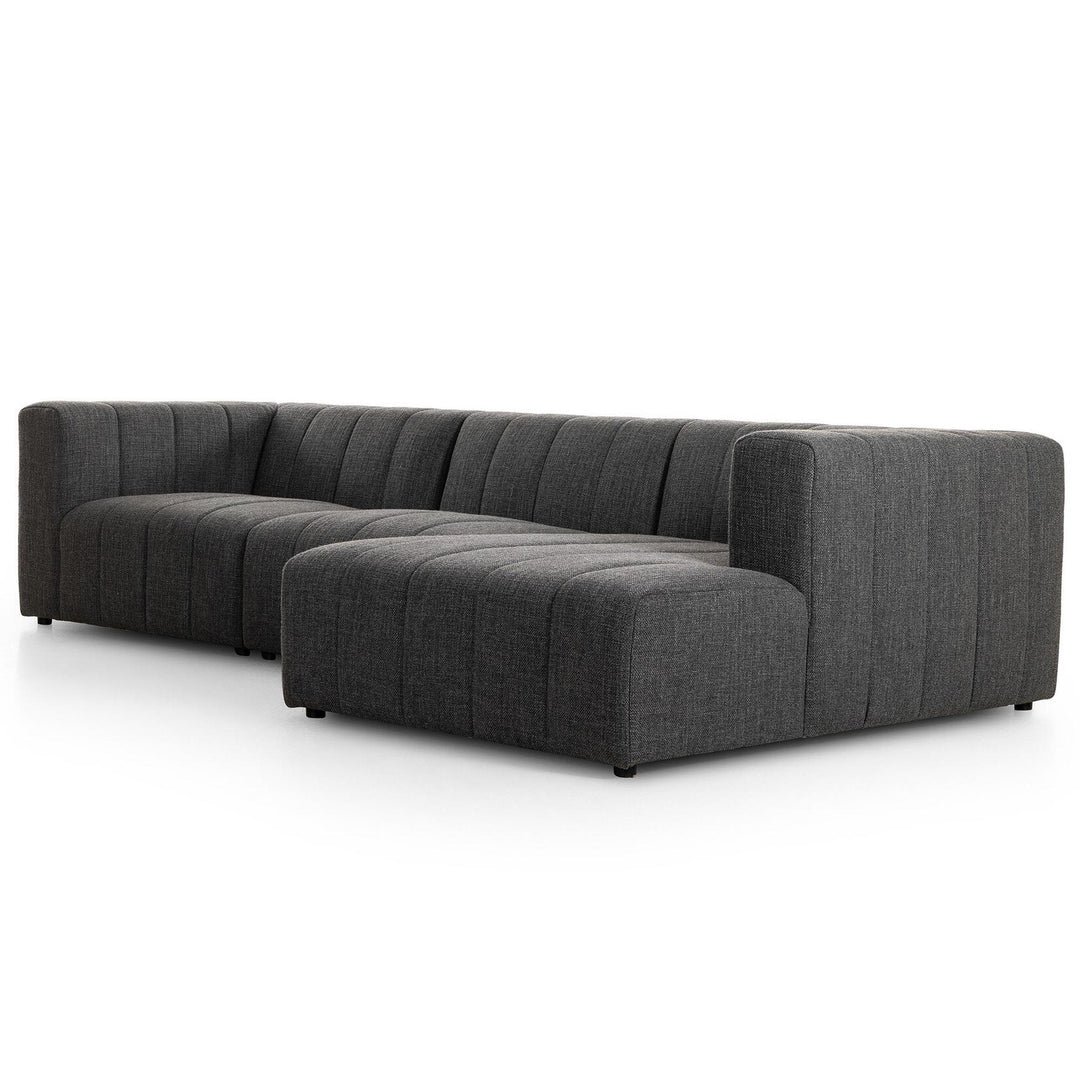 LANGHAM CHANNELED 3-PIECE SECTIONAL SOFA