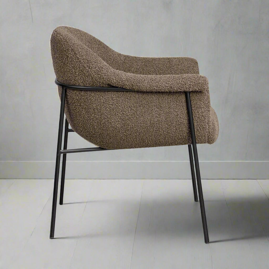 SUERTE BOUCLE UPHOLSTERED DINING CHAIR