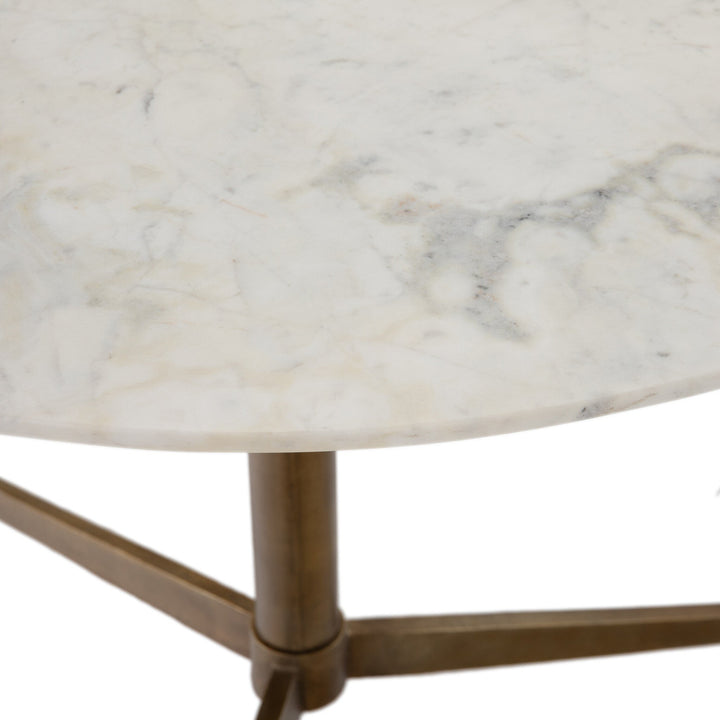 HELEN 42"RD MARBLE TOP BISTRO TABLE