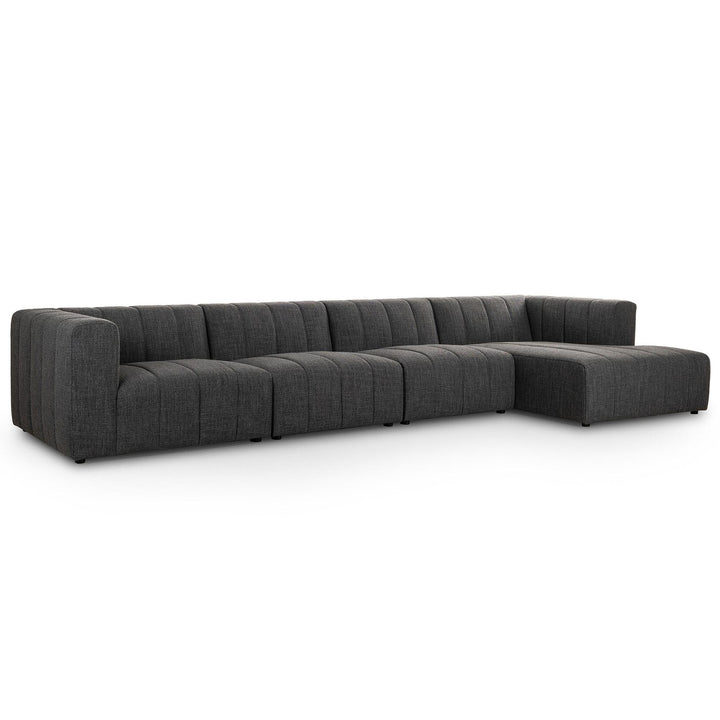 LANGHAM CHANNELED 4-PIECE SECTIONAL SOFA