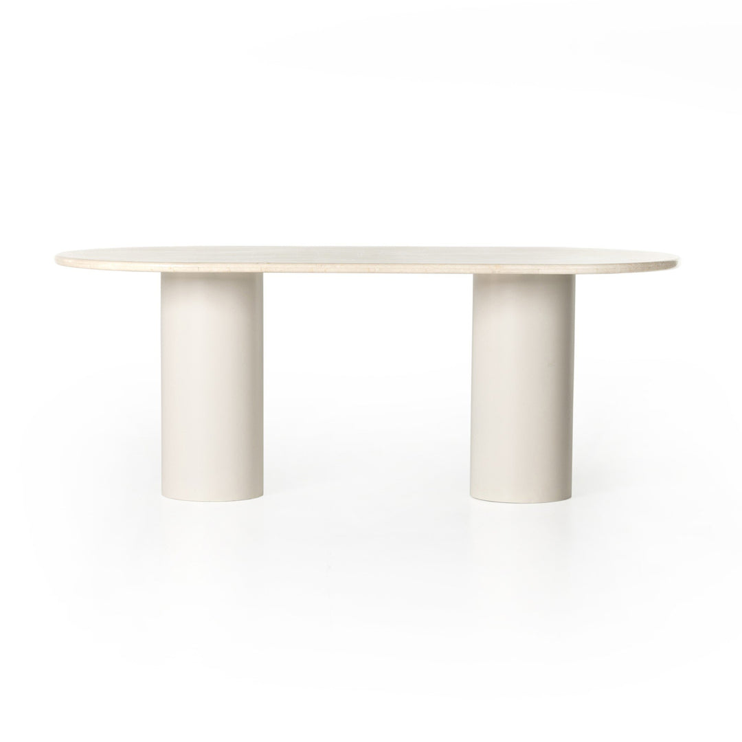 BELLE OVAL MARBLE TOP DINING TABLE