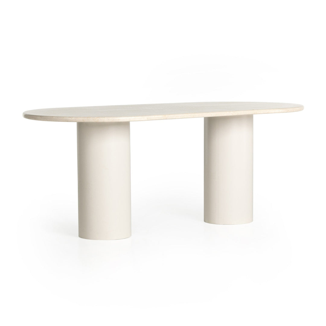 BELLE OVAL MARBLE TOP DINING TABLE