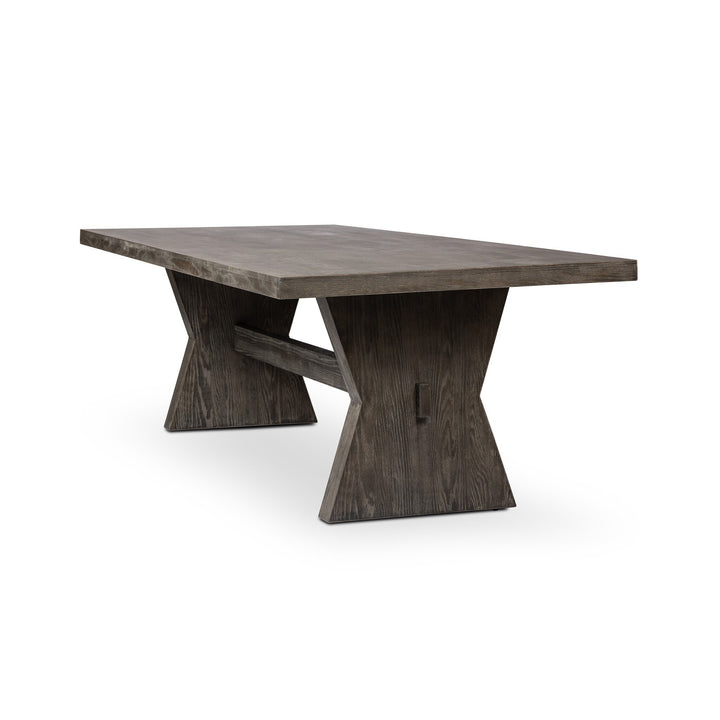 TIA 108" BLACK BURNT OAK DINING TABLE