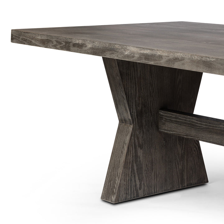 TIA 108" BLACK BURNT OAK DINING TABLE