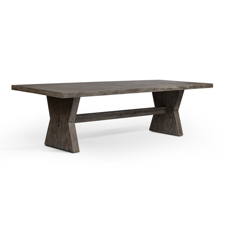 TIA 108" BLACK BURNT OAK DINING TABLE