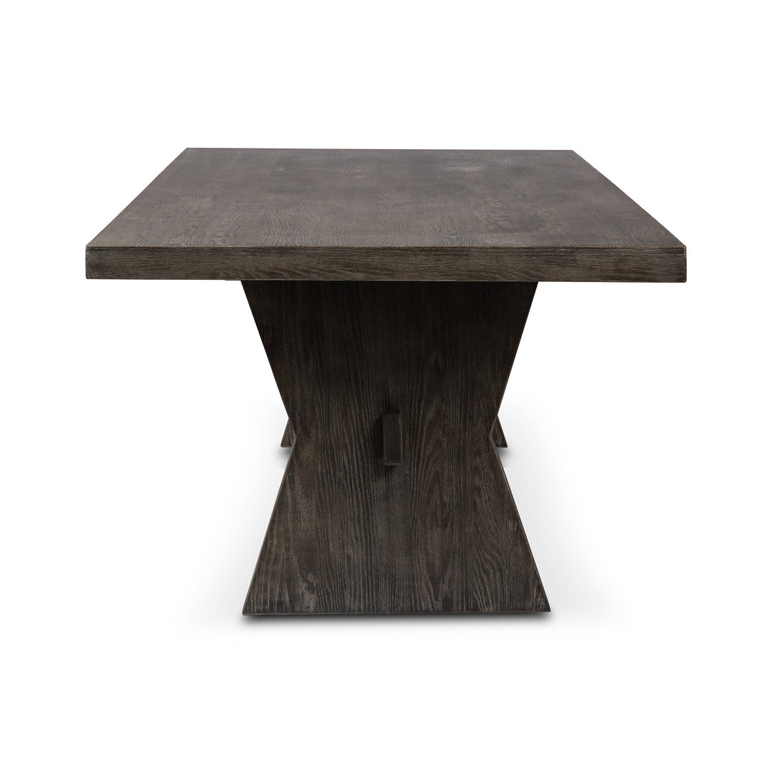 TIA 108" BLACK BURNT OAK DINING TABLE