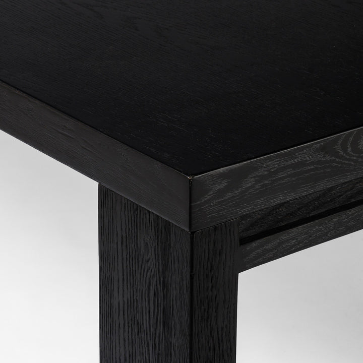 MILLIE  DRIFTED MATTE BLACK DINING TABLE