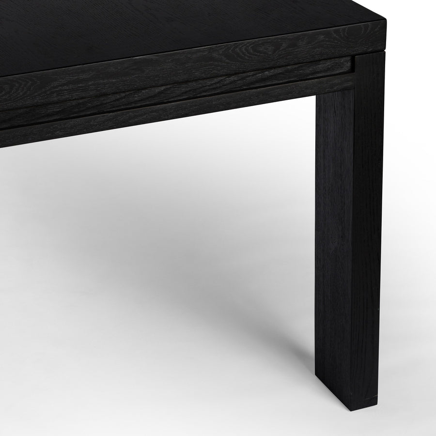 MILLIE  DRIFTED MATTE BLACK DINING TABLE