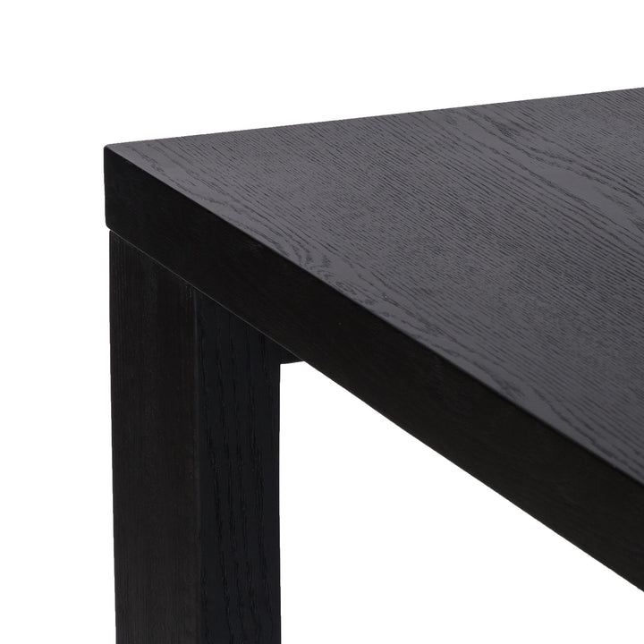 MILLIE  DRIFTED MATTE BLACK DINING TABLE